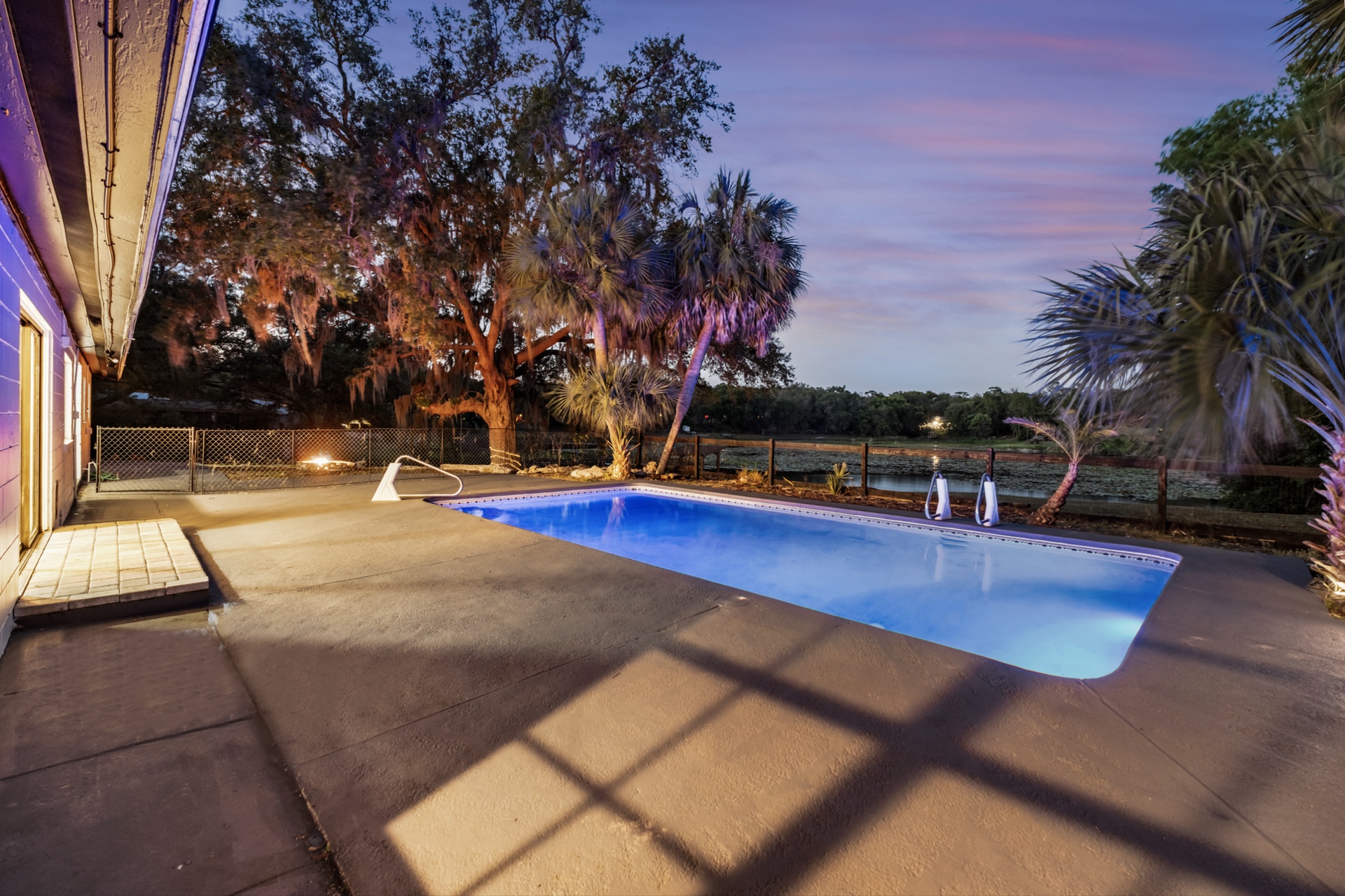 Patio with Ambient Lighting