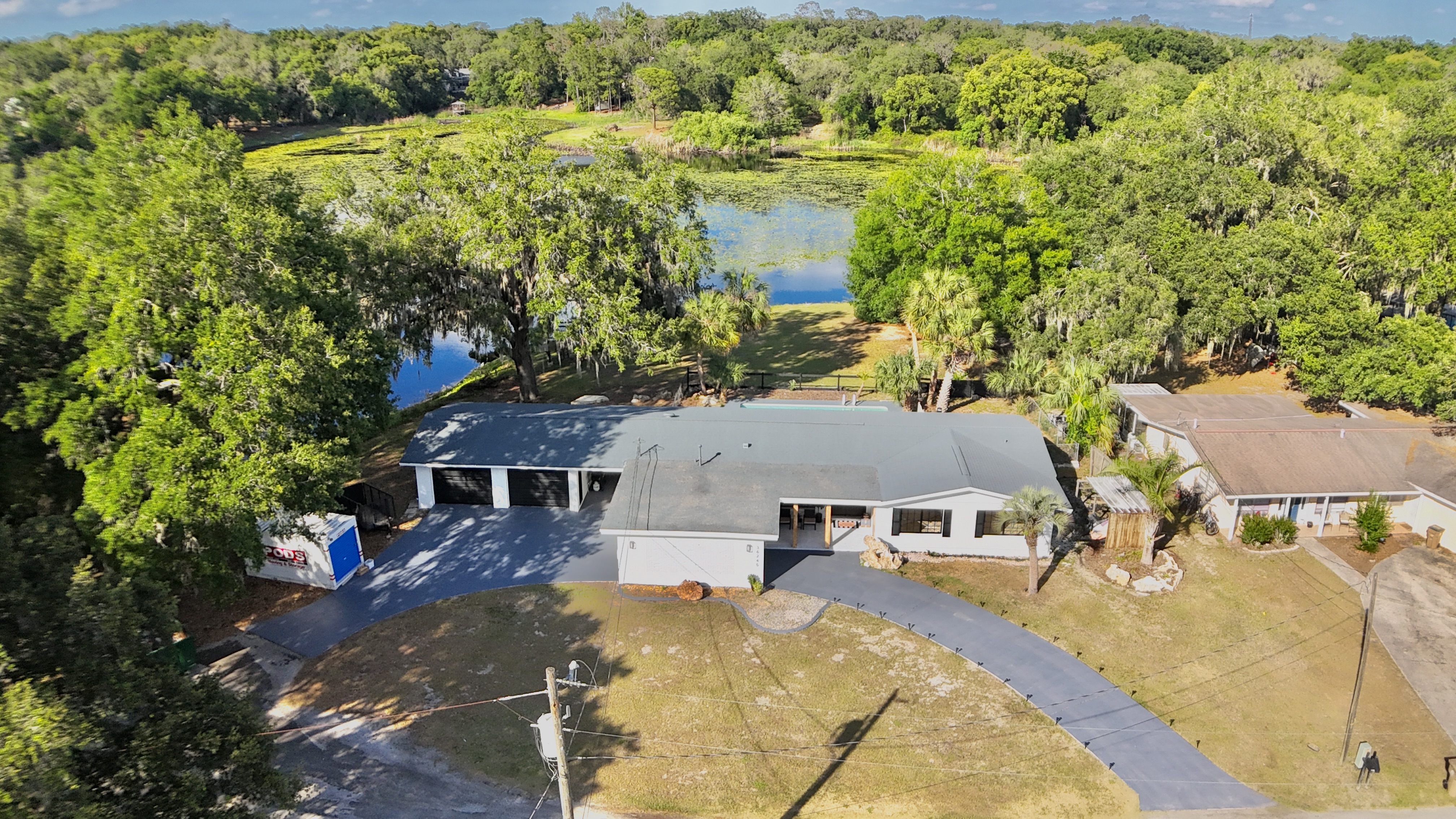Aerial View — 0.81 Acres Double Lot